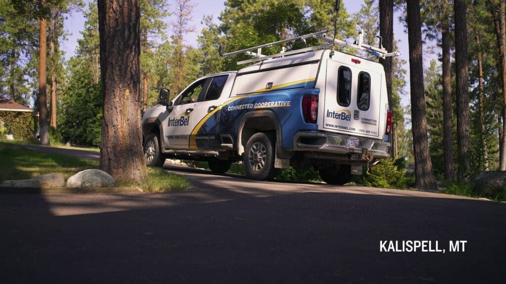 InterBel broadband service truck in Kalispell, Montana
