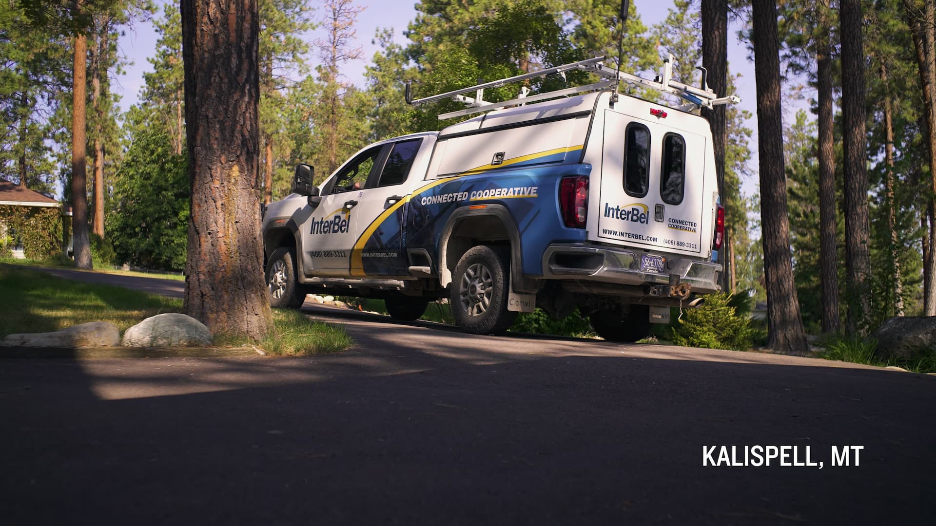 InterBel broadband service truck in Kalispell, Montana