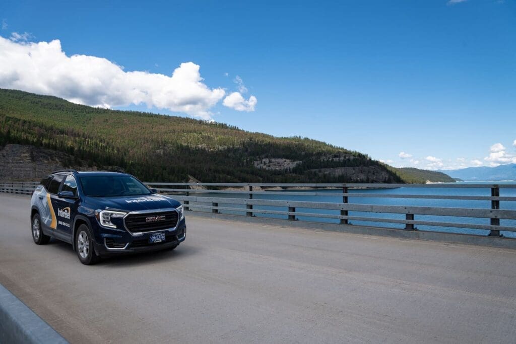 InterBel truck supporting fiber internet services in Montana rural areas