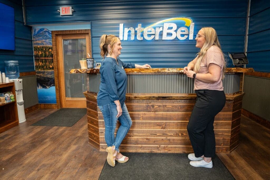 InterBel team providing in-office customer support and business assistance